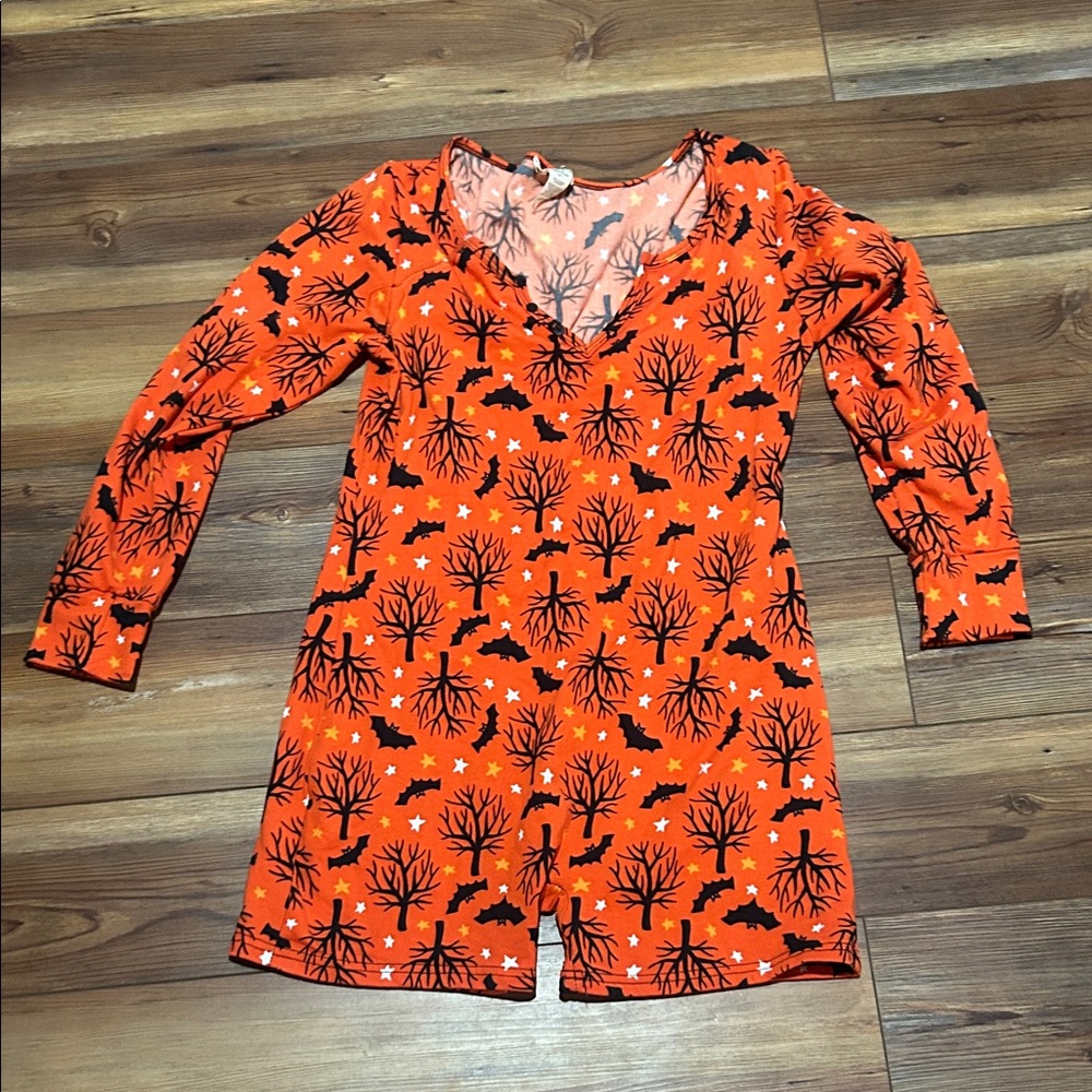Shosho Orange Festive Romper